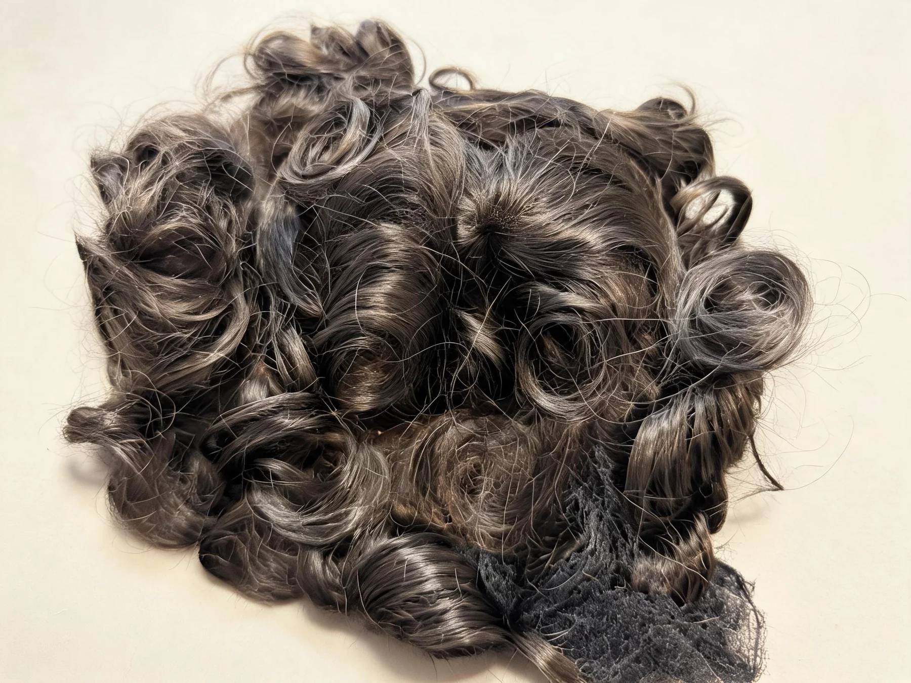 Vista premium de la textura, las ondas y los tonos naturales del cabello.